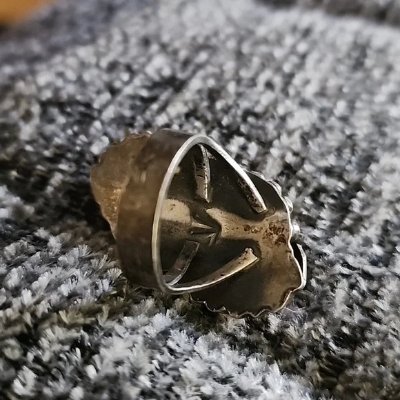 Authentic Indian turquoise ring. I think Navajo Rings